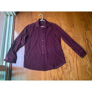 Alfani Men's Corduroy Purple Button Down Shirt Size M
